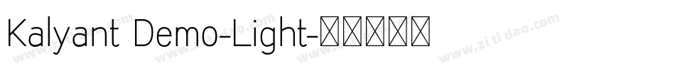 Kalyant Demo-Light字体转换